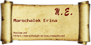Marschalek Erina névjegykártya